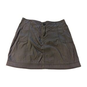 Woolrich Women's 14 Outdoor Utility Skirt Cargo‎ Pockets Hiking Gorpcore Brown